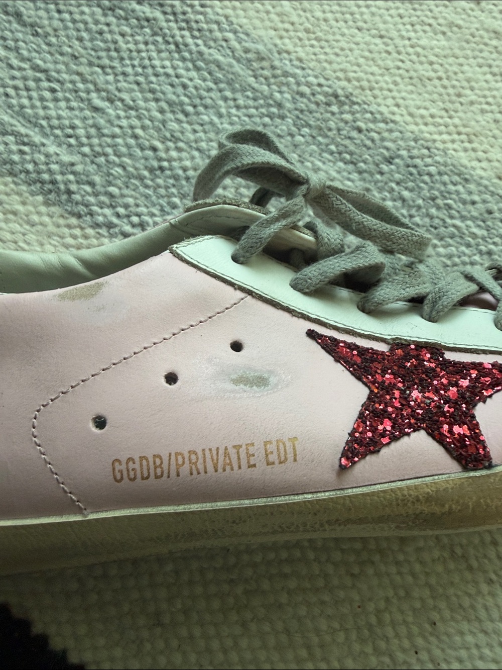 Golden Goose Rare Private Edition Super Star Glitter Star Sneaker - Picture 4 of 10
